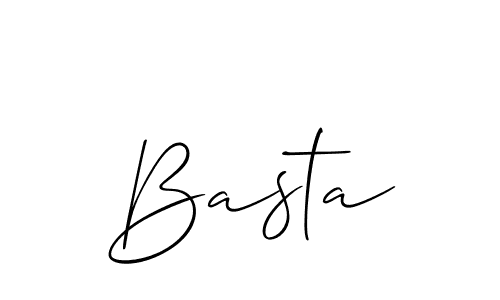 Make a short Basta signature style. Manage your documents anywhere anytime using Allison_Script. Create and add eSignatures, submit forms, share and send files easily. Basta signature style 2 images and pictures png