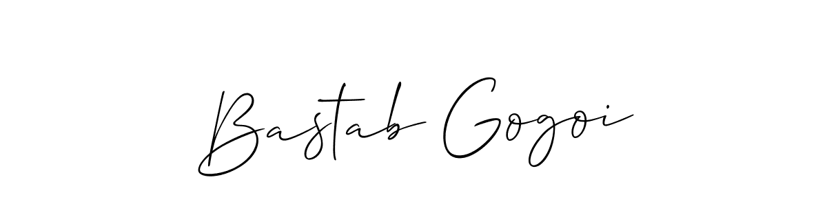 Make a short Bastab Gogoi signature style. Manage your documents anywhere anytime using Allison_Script. Create and add eSignatures, submit forms, share and send files easily. Bastab Gogoi signature style 2 images and pictures png
