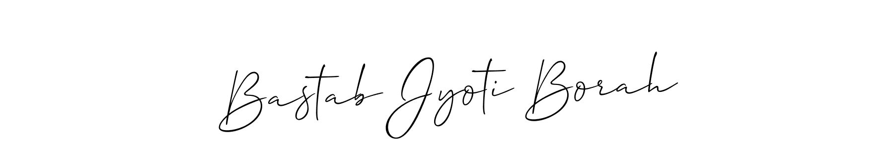 Use a signature maker to create a handwritten signature online. With this signature software, you can design (Allison_Script) your own signature for name Bastab Jyoti Borah. Bastab Jyoti Borah signature style 2 images and pictures png