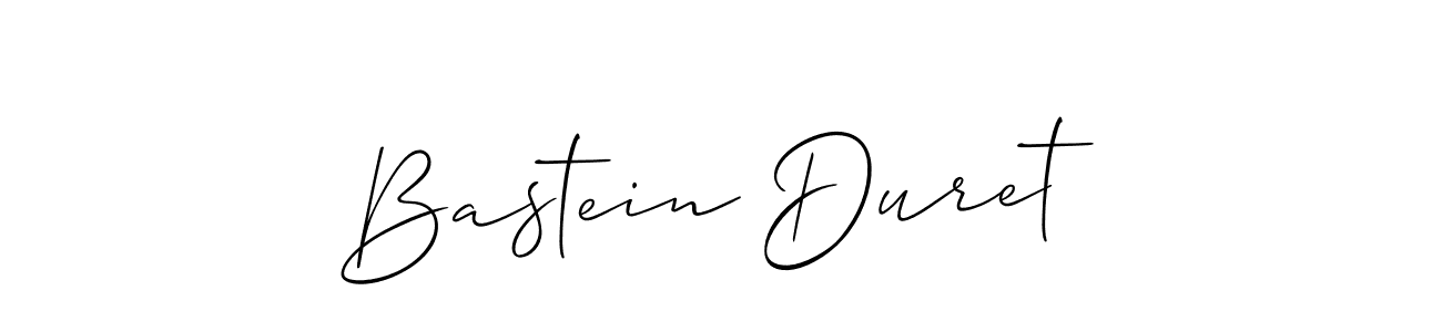 Allison_Script is a professional signature style that is perfect for those who want to add a touch of class to their signature. It is also a great choice for those who want to make their signature more unique. Get Bastein Duret name to fancy signature for free. Bastein Duret signature style 2 images and pictures png