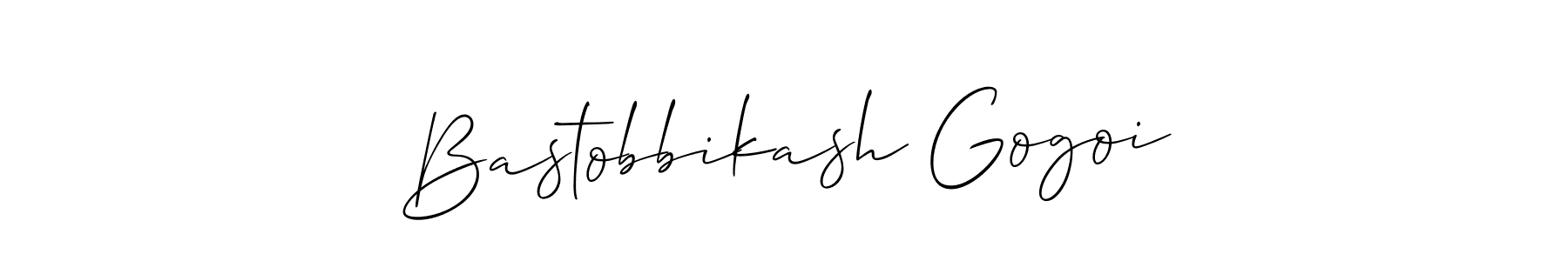 Use a signature maker to create a handwritten signature online. With this signature software, you can design (Allison_Script) your own signature for name Bastobbikash Gogoi. Bastobbikash Gogoi signature style 2 images and pictures png