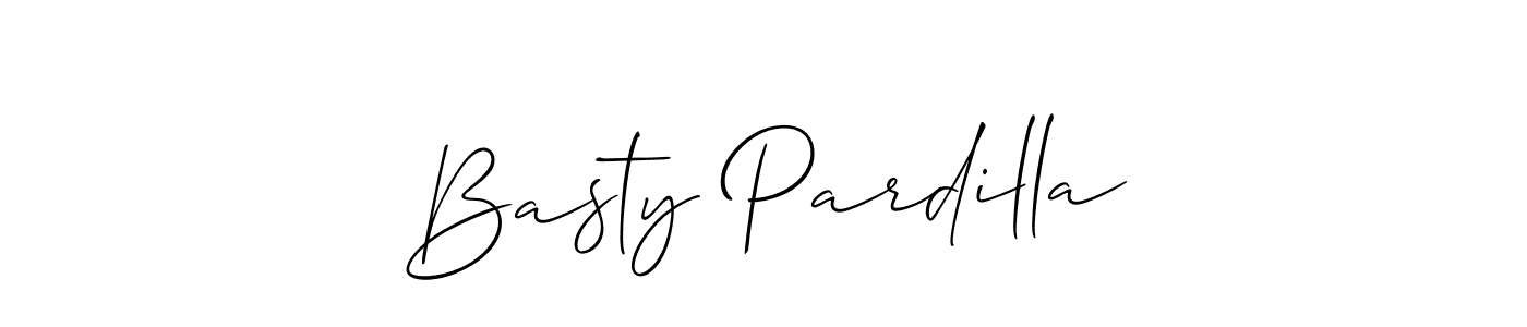 Also You can easily find your signature by using the search form. We will create Basty Pardilla name handwritten signature images for you free of cost using Allison_Script sign style. Basty Pardilla signature style 2 images and pictures png