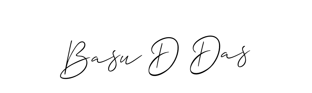 Design your own signature with our free online signature maker. With this signature software, you can create a handwritten (Allison_Script) signature for name Basu D Das. Basu D Das signature style 2 images and pictures png