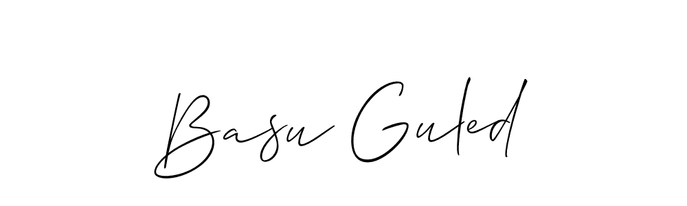 Create a beautiful signature design for name Basu Guled. With this signature (Allison_Script) fonts, you can make a handwritten signature for free. Basu Guled signature style 2 images and pictures png