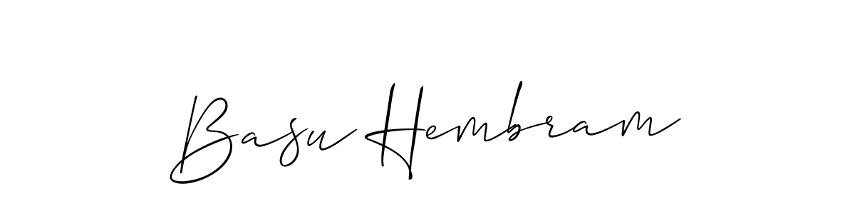 You should practise on your own different ways (Allison_Script) to write your name (Basu Hembram) in signature. don't let someone else do it for you. Basu Hembram signature style 2 images and pictures png