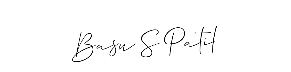 You should practise on your own different ways (Allison_Script) to write your name (Basu S Patil) in signature. don't let someone else do it for you. Basu S Patil signature style 2 images and pictures png