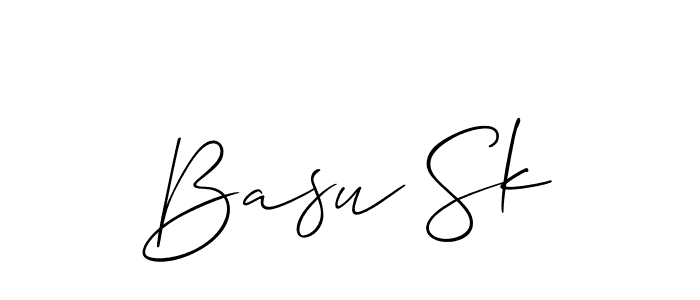 Create a beautiful signature design for name Basu Sk. With this signature (Allison_Script) fonts, you can make a handwritten signature for free. Basu Sk signature style 2 images and pictures png