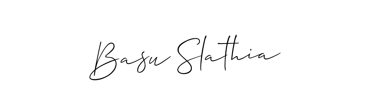 How to Draw Basu Slathia signature style? Allison_Script is a latest design signature styles for name Basu Slathia. Basu Slathia signature style 2 images and pictures png