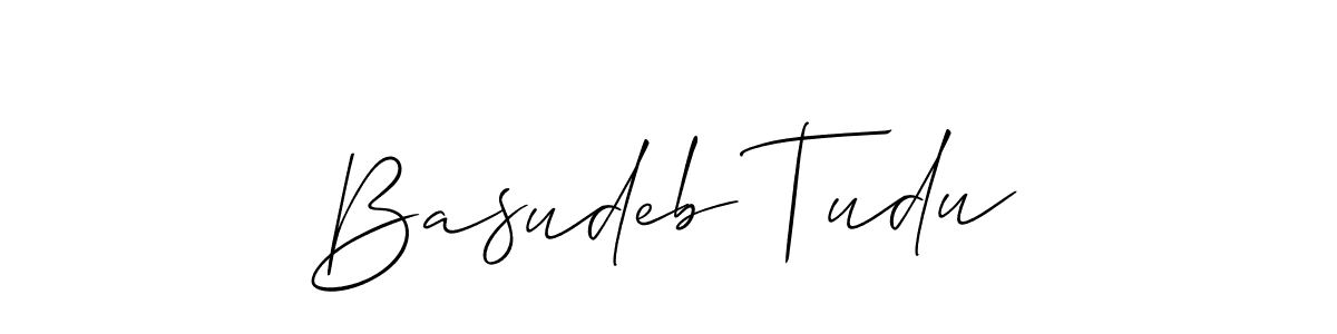 How to make Basudeb Tudu signature? Allison_Script is a professional autograph style. Create handwritten signature for Basudeb Tudu name. Basudeb Tudu signature style 2 images and pictures png