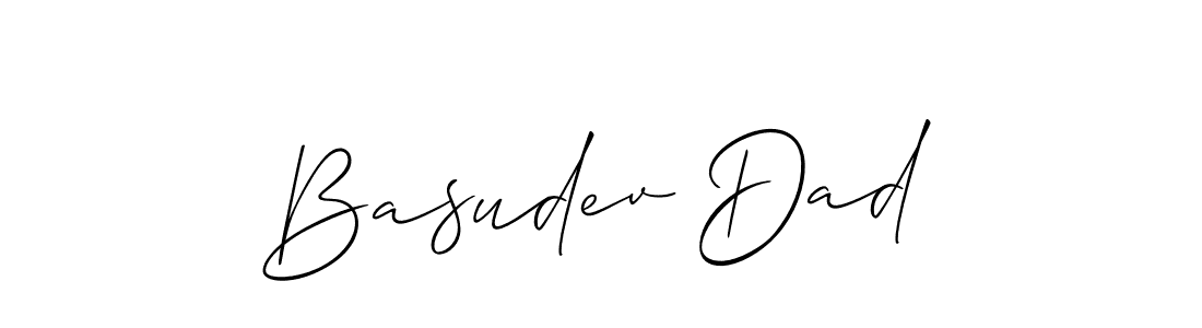 Basudev Dad stylish signature style. Best Handwritten Sign (Allison_Script) for my name. Handwritten Signature Collection Ideas for my name Basudev Dad. Basudev Dad signature style 2 images and pictures png