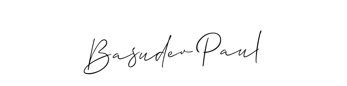 Make a beautiful signature design for name Basudev Paul. With this signature (Allison_Script) style, you can create a handwritten signature for free. Basudev Paul signature style 2 images and pictures png