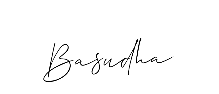 Design your own signature with our free online signature maker. With this signature software, you can create a handwritten (Allison_Script) signature for name Basudha. Basudha signature style 2 images and pictures png
