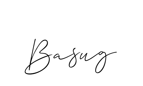 Basug stylish signature style. Best Handwritten Sign (Allison_Script) for my name. Handwritten Signature Collection Ideas for my name Basug. Basug signature style 2 images and pictures png