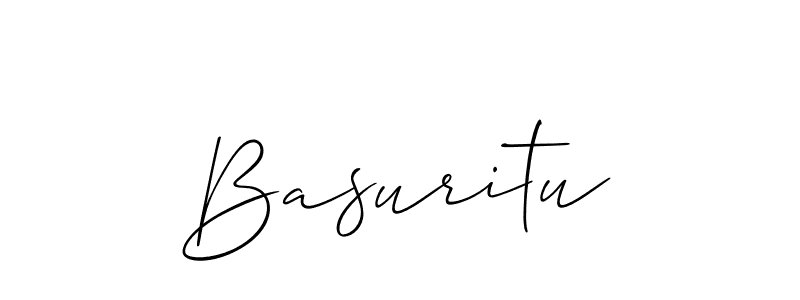 Design your own signature with our free online signature maker. With this signature software, you can create a handwritten (Allison_Script) signature for name Basuritu. Basuritu signature style 2 images and pictures png