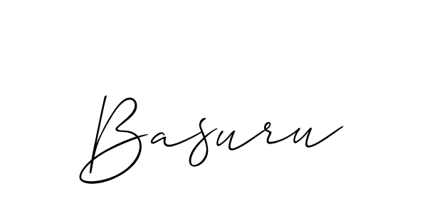 The best way (Allison_Script) to make a short signature is to pick only two or three words in your name. The name Basuru include a total of six letters. For converting this name. Basuru signature style 2 images and pictures png