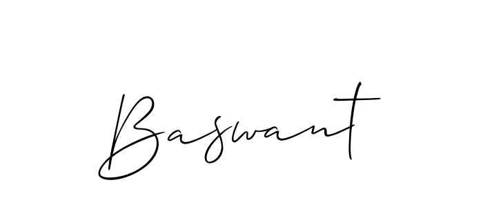 Design your own signature with our free online signature maker. With this signature software, you can create a handwritten (Allison_Script) signature for name Baswant. Baswant signature style 2 images and pictures png