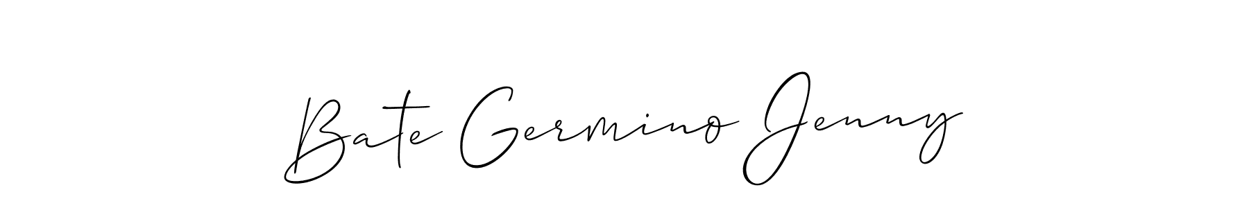 Create a beautiful signature design for name Bate Germino Jenny. With this signature (Allison_Script) fonts, you can make a handwritten signature for free. Bate Germino Jenny signature style 2 images and pictures png