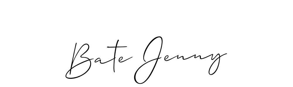 Similarly Allison_Script is the best handwritten signature design. Signature creator online .You can use it as an online autograph creator for name Bate Jenny. Bate Jenny signature style 2 images and pictures png