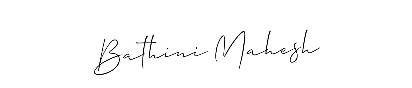 How to make Bathini Mahesh signature? Allison_Script is a professional autograph style. Create handwritten signature for Bathini Mahesh name. Bathini Mahesh signature style 2 images and pictures png