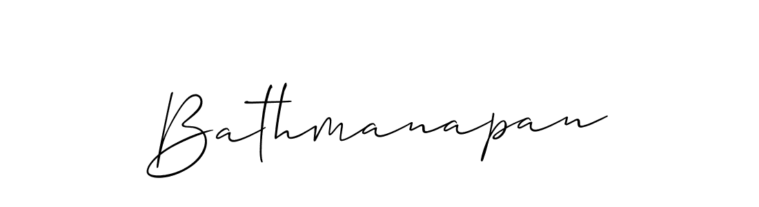 How to make Bathmanapan signature? Allison_Script is a professional autograph style. Create handwritten signature for Bathmanapan name. Bathmanapan signature style 2 images and pictures png