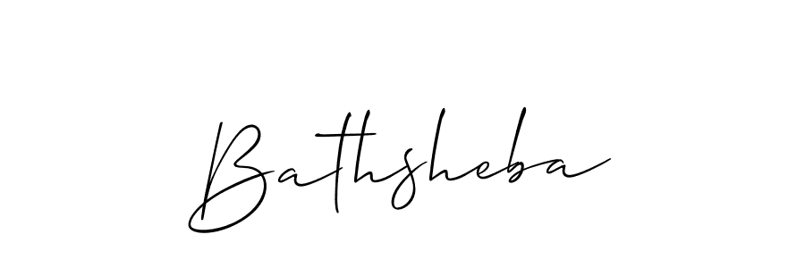 You should practise on your own different ways (Allison_Script) to write your name (Bathsheba) in signature. don't let someone else do it for you. Bathsheba signature style 2 images and pictures png