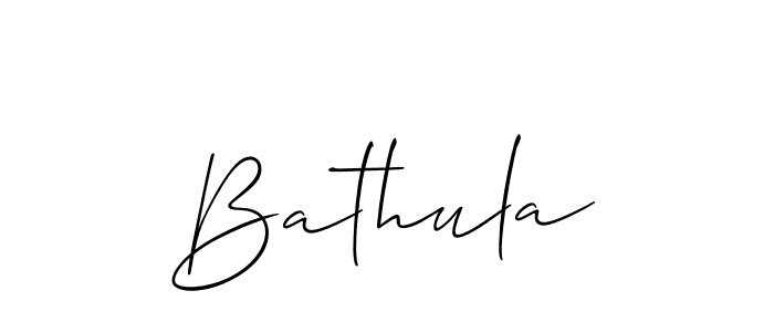 Create a beautiful signature design for name Bathula. With this signature (Allison_Script) fonts, you can make a handwritten signature for free. Bathula signature style 2 images and pictures png