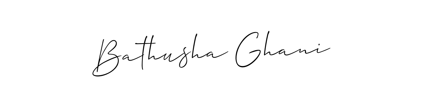 Allison_Script is a professional signature style that is perfect for those who want to add a touch of class to their signature. It is also a great choice for those who want to make their signature more unique. Get Bathusha Ghani name to fancy signature for free. Bathusha Ghani signature style 2 images and pictures png