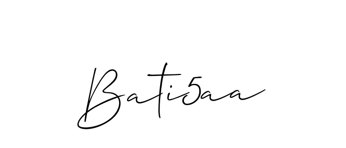 Design your own signature with our free online signature maker. With this signature software, you can create a handwritten (Allison_Script) signature for name Bati5aa. Bati5aa signature style 2 images and pictures png