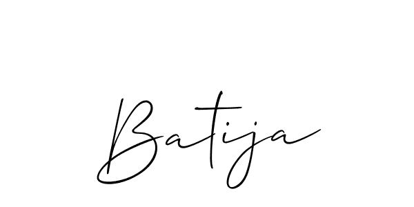 Make a beautiful signature design for name Batija. With this signature (Allison_Script) style, you can create a handwritten signature for free. Batija signature style 2 images and pictures png