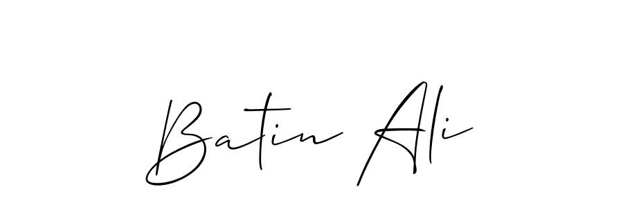 Make a beautiful signature design for name Batin Ali. With this signature (Allison_Script) style, you can create a handwritten signature for free. Batin Ali signature style 2 images and pictures png