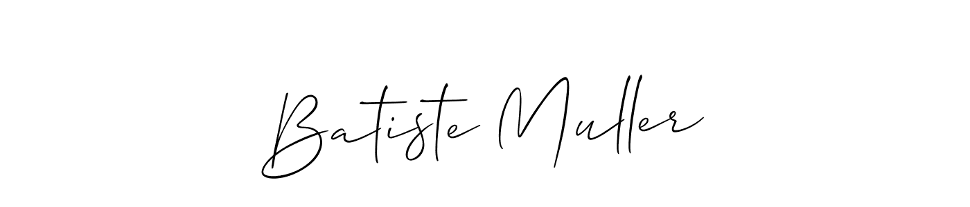 Create a beautiful signature design for name Batiste Muller. With this signature (Allison_Script) fonts, you can make a handwritten signature for free. Batiste Muller signature style 2 images and pictures png