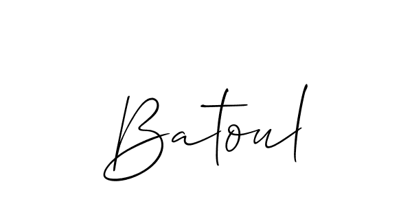 How to make Batoul signature? Allison_Script is a professional autograph style. Create handwritten signature for Batoul name. Batoul signature style 2 images and pictures png