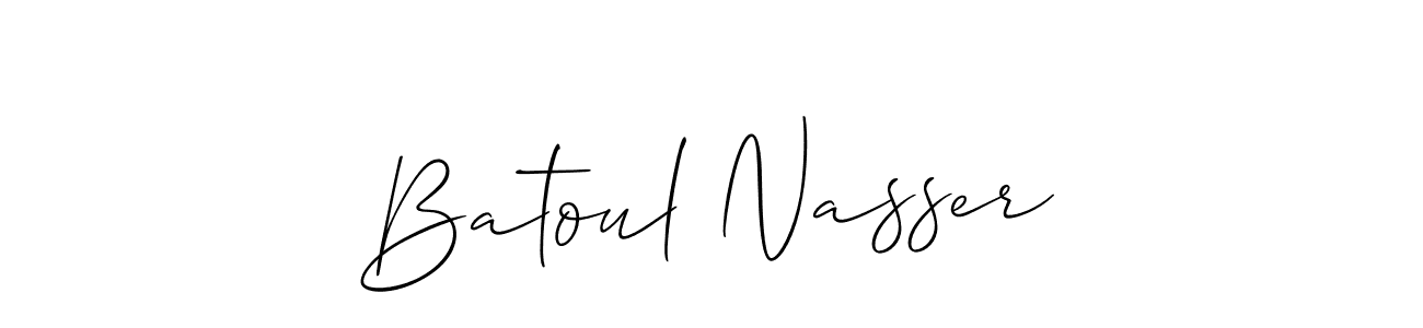 Also You can easily find your signature by using the search form. We will create Batoul Nasser name handwritten signature images for you free of cost using Allison_Script sign style. Batoul Nasser signature style 2 images and pictures png