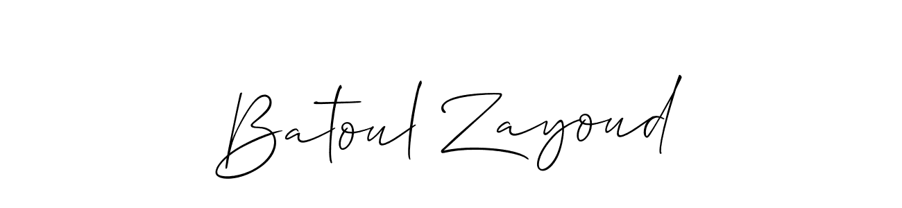 Also we have Batoul Zayoud name is the best signature style. Create professional handwritten signature collection using Allison_Script autograph style. Batoul Zayoud signature style 2 images and pictures png