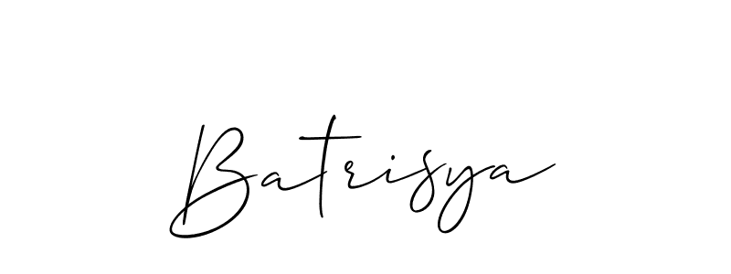 Batrisya stylish signature style. Best Handwritten Sign (Allison_Script) for my name. Handwritten Signature Collection Ideas for my name Batrisya. Batrisya signature style 2 images and pictures png