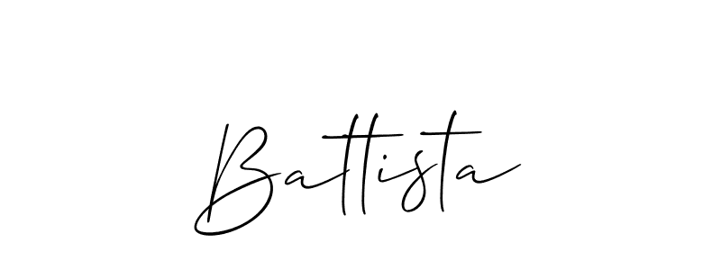 Make a beautiful signature design for name Battista. With this signature (Allison_Script) style, you can create a handwritten signature for free. Battista signature style 2 images and pictures png