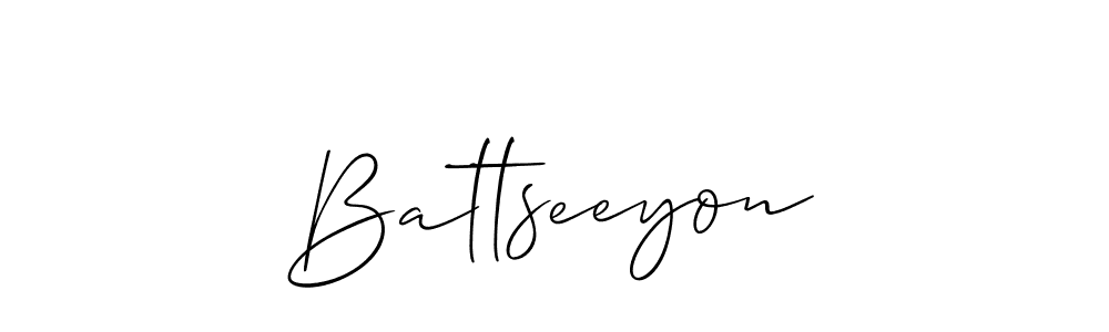 How to make Battseeyon signature? Allison_Script is a professional autograph style. Create handwritten signature for Battseeyon name. Battseeyon signature style 2 images and pictures png