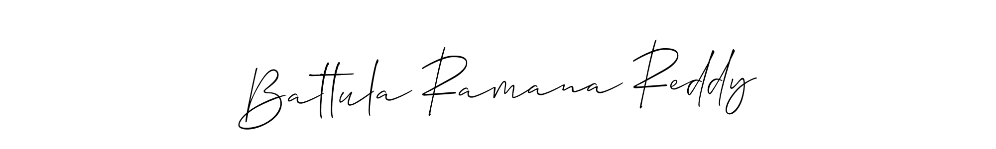 Battula Ramana Reddy stylish signature style. Best Handwritten Sign (Allison_Script) for my name. Handwritten Signature Collection Ideas for my name Battula Ramana Reddy. Battula Ramana Reddy signature style 2 images and pictures png