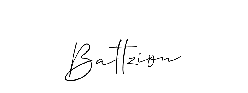Design your own signature with our free online signature maker. With this signature software, you can create a handwritten (Allison_Script) signature for name Battzion. Battzion signature style 2 images and pictures png