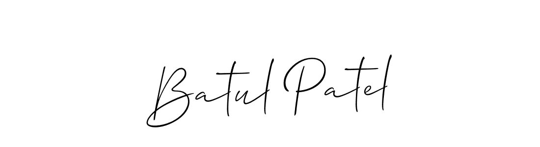 Also You can easily find your signature by using the search form. We will create Batul Patel name handwritten signature images for you free of cost using Allison_Script sign style. Batul Patel signature style 2 images and pictures png