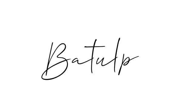 if you are searching for the best signature style for your name Batulp. so please give up your signature search. here we have designed multiple signature styles  using Allison_Script. Batulp signature style 2 images and pictures png