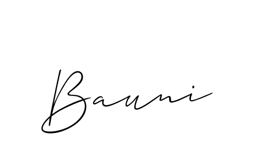 Make a beautiful signature design for name Bauni. With this signature (Allison_Script) style, you can create a handwritten signature for free. Bauni signature style 2 images and pictures png