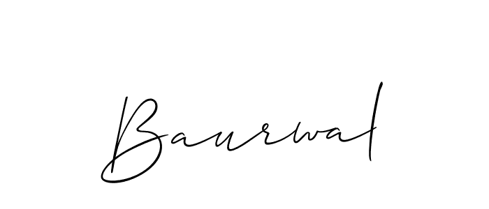 It looks lik you need a new signature style for name Baurwal. Design unique handwritten (Allison_Script) signature with our free signature maker in just a few clicks. Baurwal signature style 2 images and pictures png