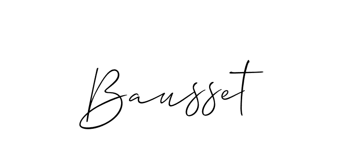 You should practise on your own different ways (Allison_Script) to write your name (Bausset) in signature. don't let someone else do it for you. Bausset signature style 2 images and pictures png