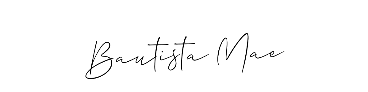 Design your own signature with our free online signature maker. With this signature software, you can create a handwritten (Allison_Script) signature for name Bautista Mae. Bautista Mae signature style 2 images and pictures png