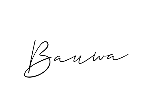 Create a beautiful signature design for name Bauwa. With this signature (Allison_Script) fonts, you can make a handwritten signature for free. Bauwa signature style 2 images and pictures png