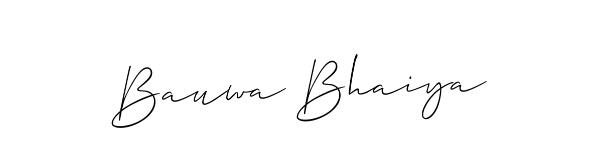 Make a short Bauwa Bhaiya signature style. Manage your documents anywhere anytime using Allison_Script. Create and add eSignatures, submit forms, share and send files easily. Bauwa Bhaiya signature style 2 images and pictures png