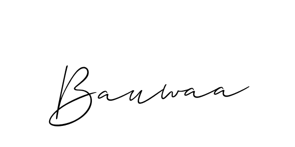 Use a signature maker to create a handwritten signature online. With this signature software, you can design (Allison_Script) your own signature for name Bauwaa. Bauwaa signature style 2 images and pictures png
