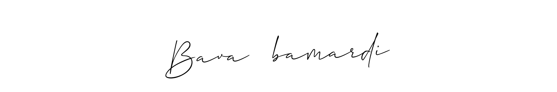 How to make Bava ❤️bamardi signature? Allison_Script is a professional autograph style. Create handwritten signature for Bava ❤️bamardi name. Bava ❤️bamardi signature style 2 images and pictures png