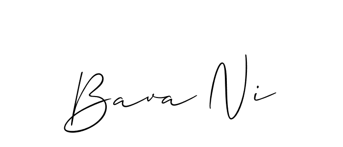 Design your own signature with our free online signature maker. With this signature software, you can create a handwritten (Allison_Script) signature for name Bava Ni. Bava Ni signature style 2 images and pictures png